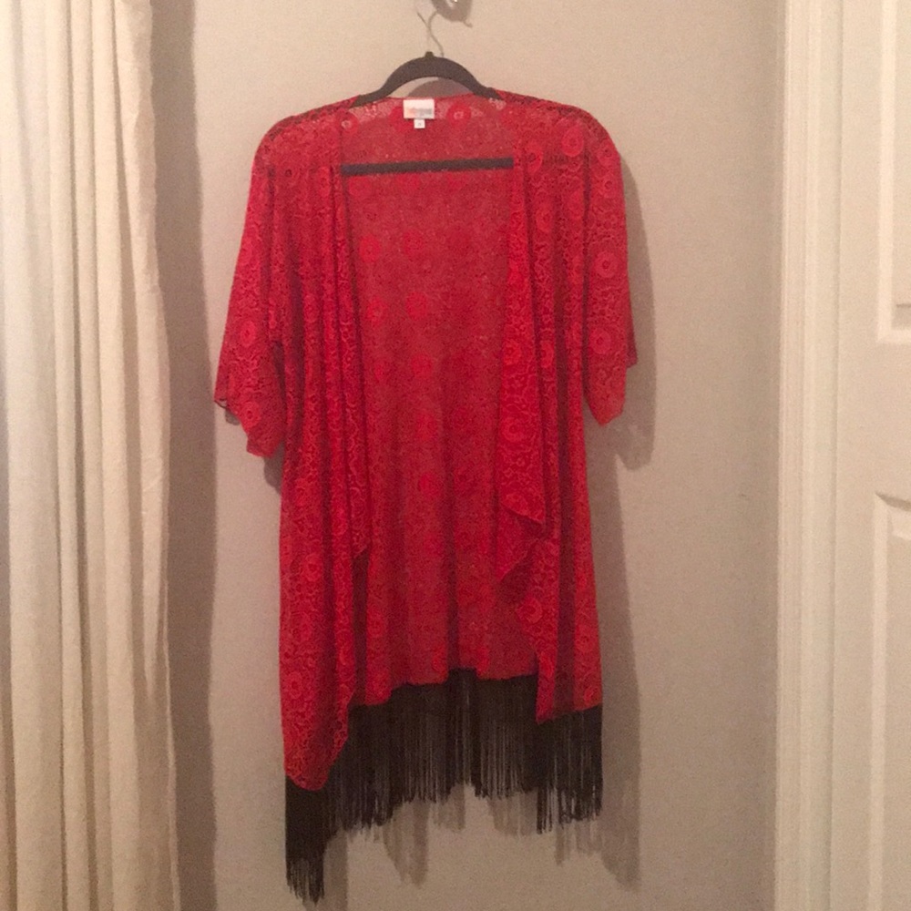 LuLaRoe Red Lace Monroe